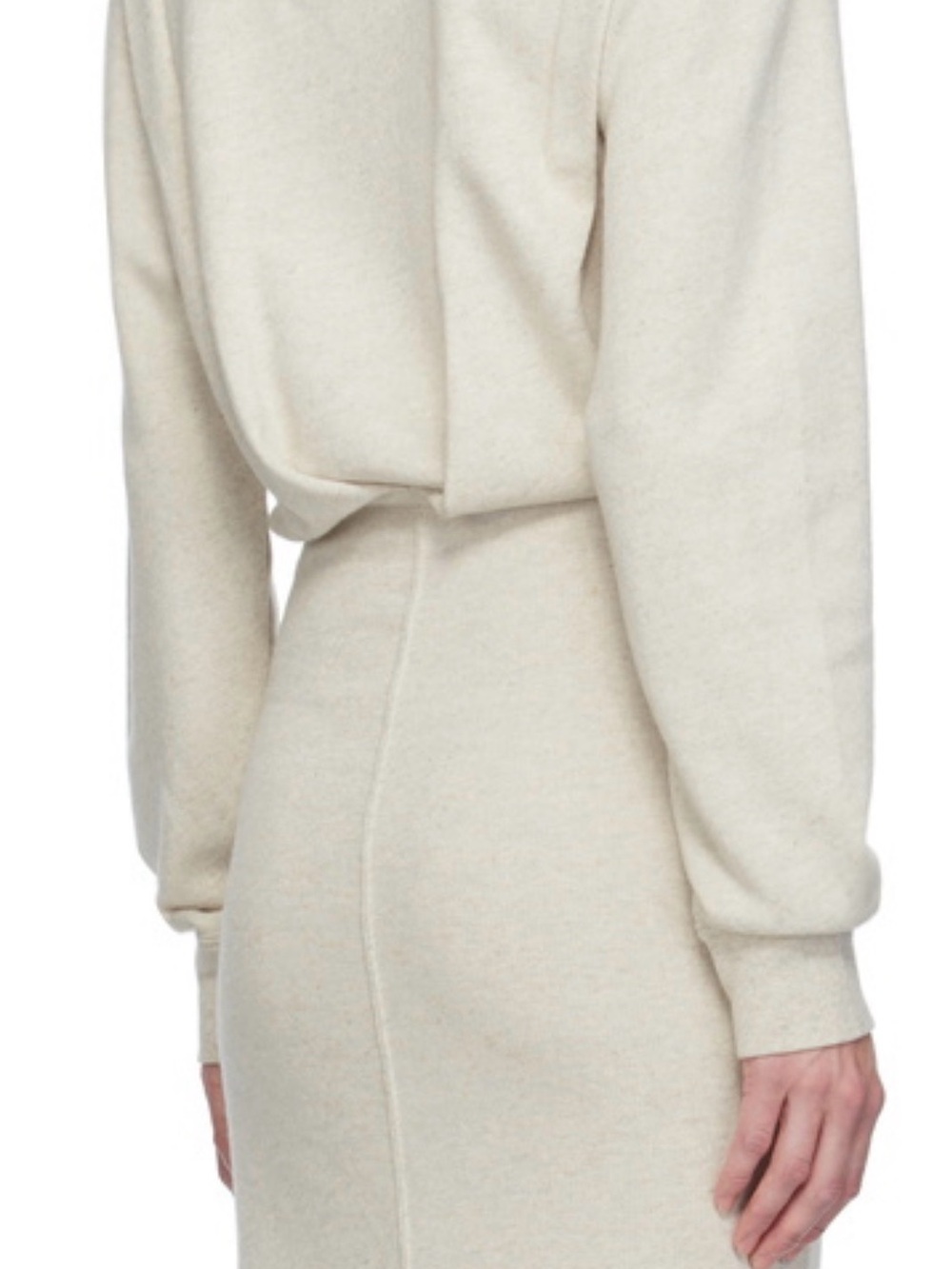 Isabel Marant Etoile Beige Mafalda Midi Dress  size 34 Crew Neck Long Sleeves - Picture 2 of 16